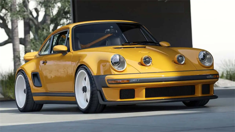 Revolusi Elegance: Porsche 911 Carrera Coupe reIMaged karo penyanyi kanthi limpiran Lanjut ing lampu lampu proyek lan lampu neon kanggo mobil